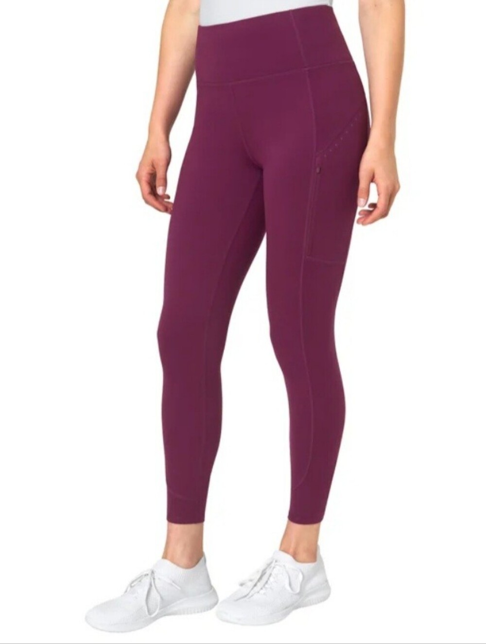 MONDETTA CROPPED WOMEN'S LEGGINGS COLOR PURPLE SIZE SMALL
